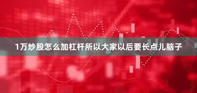 1万炒股怎么加杠杆所以大家以后要长点儿脑子